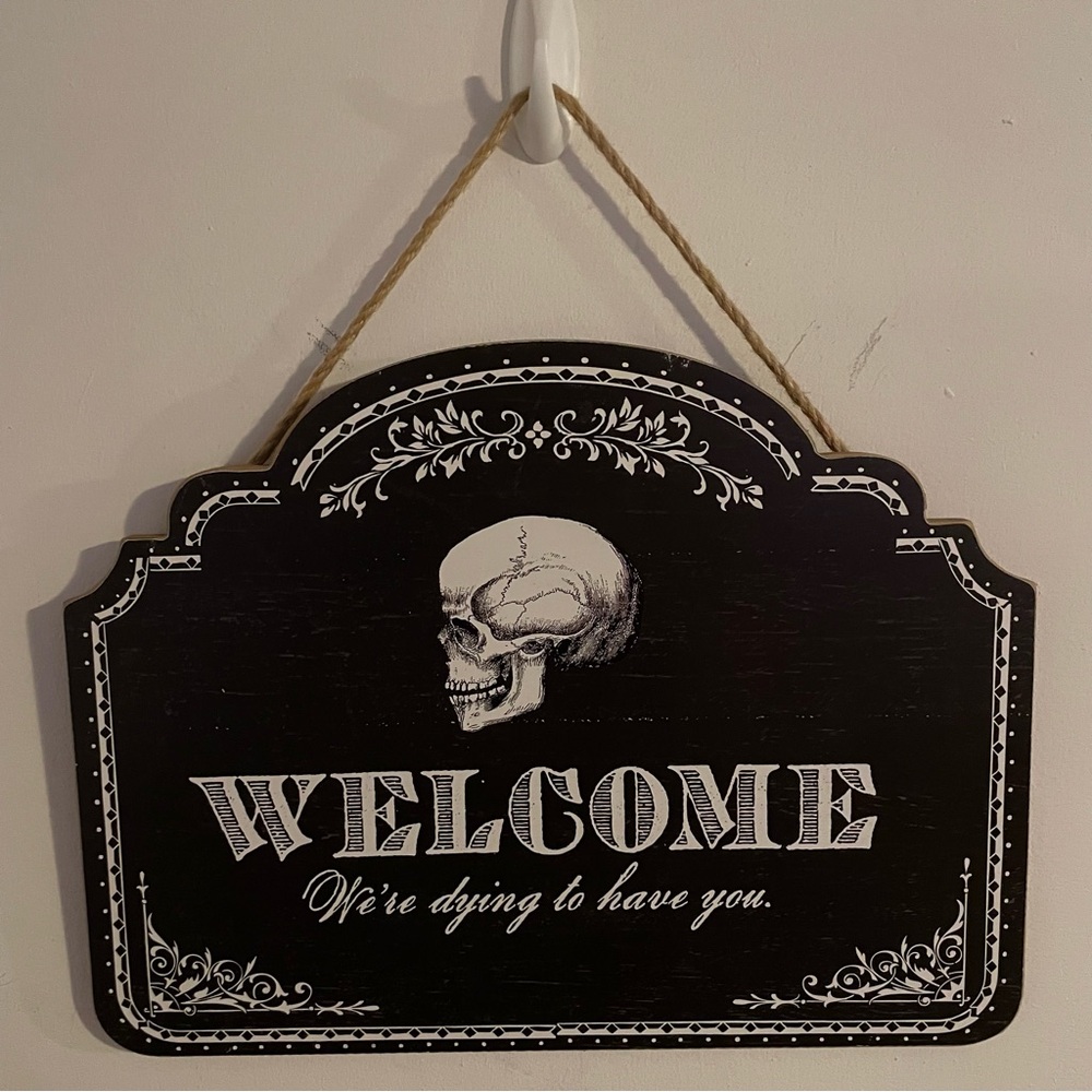 Halloween Hanging Wooden Sign